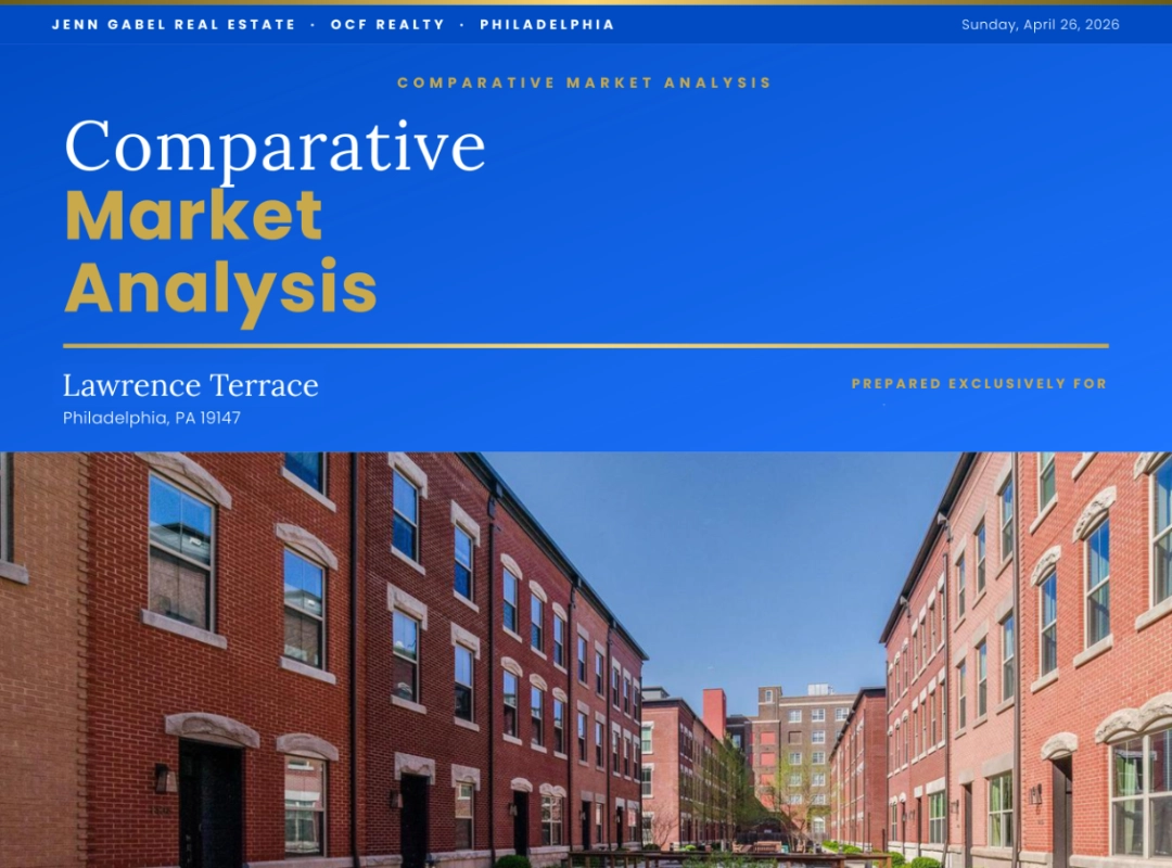 view of CMA Comparative market analysis presented at listing appointments