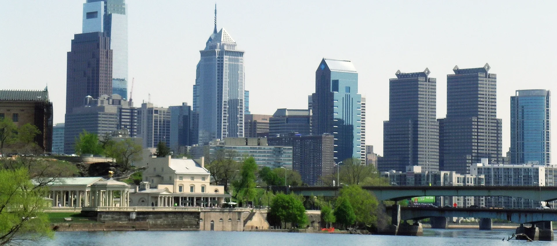 Philadelphia city skyline and neighborhoods