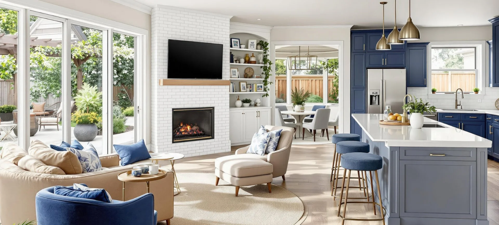 Modern family room interior