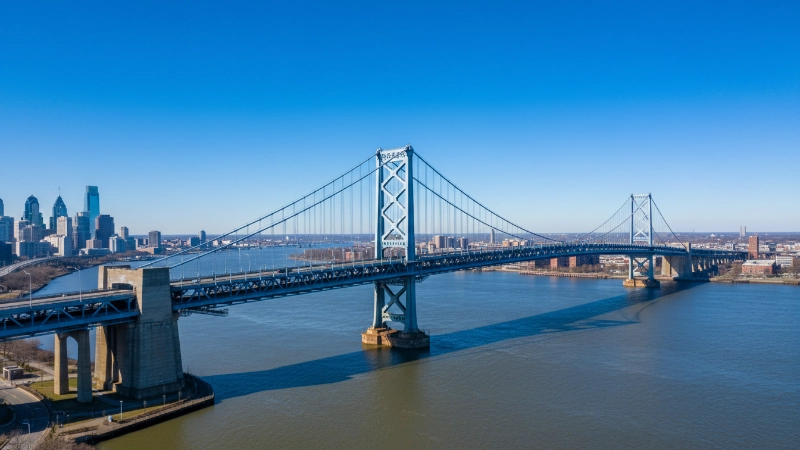 Ben Franklin Bridge connecting Philadelphia and South Jersey Communities